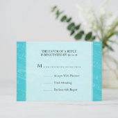 Elegant Wedding RSVP Blauw Muziek Blauw (Staand voorkant)