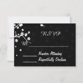 Elegant Wedding RSVP Bride Butterflies (Achterkant)