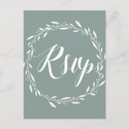 Elegant Wedding RSVP Briefkaarten Sage Wreater
