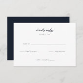 Elegant Wedding RSVP Card (Voorkant / Achterkant)
