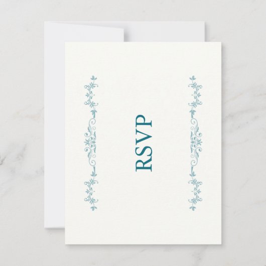 Elegant Wedding RSVP Card (Achterkant)