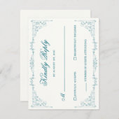 Elegant Wedding RSVP Card (Voorkant / Achterkant)