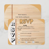 Elegant Wedding RSVP Card | Customizable Reply  (Voorkant / Achterkant)