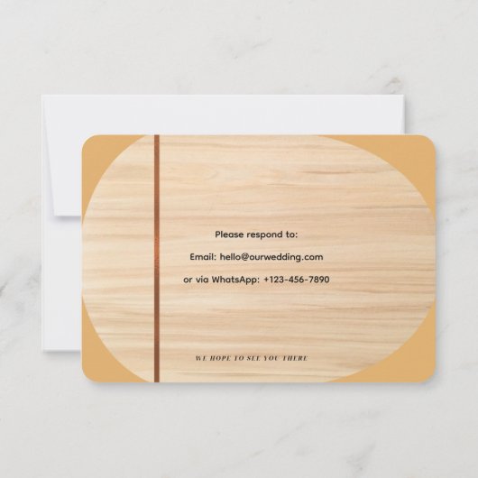 Elegant Wedding RSVP Card | Customizable Reply  (Achterkant)