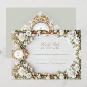 Elegant Wedding RSVP Card Kaart (Voorkant / Achterkant)