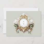 Elegant Wedding RSVP Card Kaart (Achterkant)