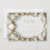 Elegant Wedding RSVP Card Kaart (Voorkant)