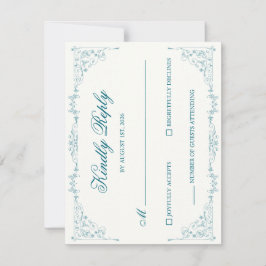 Elegant Wedding RSVP Card Kaartje