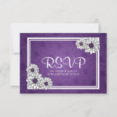 Elegant Wedding RSVP Dahlia Floral Paars (Achterkant)