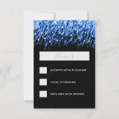 Elegant Wedding RSVP Falling Stars "Sapphire Blue" (Voorkant)