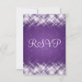 Elegant Wedding RSVP Glamoureus Sparks Paars (Achterkant)