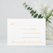 Elegant Wedding RSVP Gold String Lights (Staand voorkant)