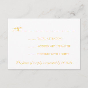 Elegant Wedding RSVP Gold String Lights Kaartje