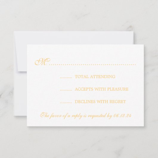Elegant Wedding RSVP Gold String Lights Kaartje (Voorkant)