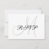 Elegant Wedding RSVP-kaart met monogram RSVP Kaartje (Voorkant)