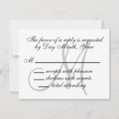 Elegant Wedding RSVP-kaart met monogram RSVP Kaartje (Achterkant)
