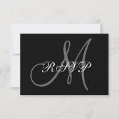 Elegant Wedding RSVP-kaart met monogram RSVP Kaartje (Voorkant)