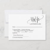 Elegant Wedding RSVP-kaart RSVP Kaartje (Voorkant)