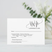 Elegant Wedding RSVP-kaart RSVP Kaartje (Staand voorkant)