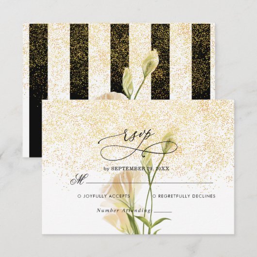 Elegant Wedding RSVP-kaart RSVP Kaartje (Voorkant / Achterkant)