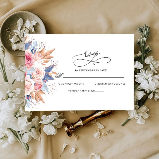 Elegant Wedding RSVP-kaart RSVP Kaartje
