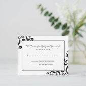 Elegant Wedding RSVP-kaarten RSVP Kaartje (Staand voorkant)