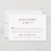 Elegant Wedding RSVP Kaartje (Voorkant)