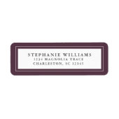 Elegant Wedding RSVP Modern Dramatic Luxe Paars Etiket (Voorkant)