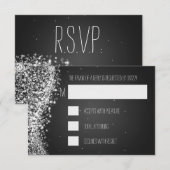 Elegant Wedding RSVP-mousserende golf RSVP Kaartje (Voorkant / Achterkant)