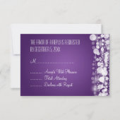 Elegant Wedding RSVP Paars (Voorkant)