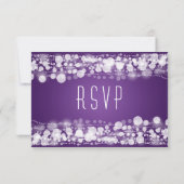 Elegant Wedding RSVP Paars (Achterkant)