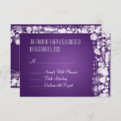 Elegant Wedding RSVP Paars (Voorkant / Achterkant)