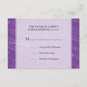 Elegant Wedding RSVP — Paars muziek