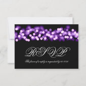 Elegant Wedding RSVP Paarse Hollywood Glam (Achterkant)