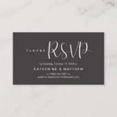  Elegant "Wedding RSVP" Reminder Details Informatiekaartje (Voorkant)