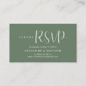  Elegant "Wedding RSVP" Reminder Details Informatiekaartje (Voorkant)