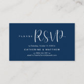  Elegant "Wedding RSVP" Reminder Details Informatiekaartje (Voorkant)