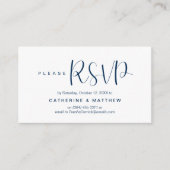  Elegant "Wedding RSVP" Reminder Details Informatiekaartje (Voorkant)