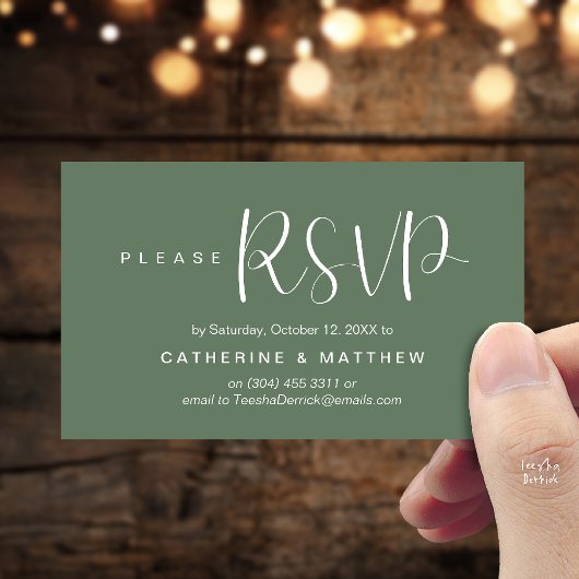  Elegant "Wedding RSVP" Reminder Details Informatiekaartje