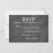 Elegant Wedding RSVP Romantic Paris Black (Voorkant)