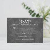 Elegant Wedding RSVP Romantic Paris Black (Staand voorkant)