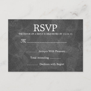 Elegant Wedding RSVP Romantic Paris Black Kaartje