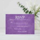Elegant Wedding RSVP Romantic Paris Paars (Staand voorkant)
