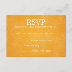 Elegant Wedding RSVP Romantic Paris Sinaasappel Kaartje