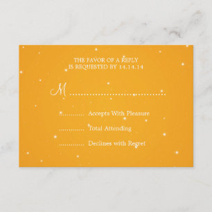 Elegant Wedding RSVP Sinaasappel mousserende keten Kaartje