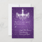 Elegant Wedding RSVP Spaarluchters Paars (Voorkant)