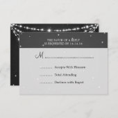 Elegant Wedding RSVP Sparging Chain Black (Voorkant / Achterkant)