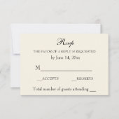  Elegant Wedding RSVP Verfijnd crème (Voorkant)