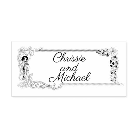 Elegant Wedding Rubberstempel (Afrduk)