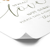 Elegant Wedding Sanitizer Covid19 Sign Greenery Poster (Hoek)